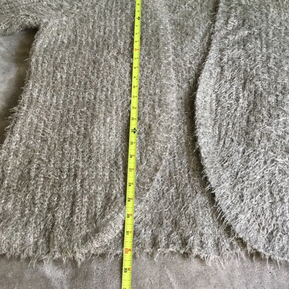 Kensie Eyelash Fuzzy Sweater Open Front Cardigan L - Picture 6 of 6